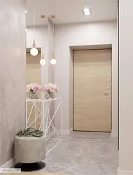 Design of walls made of decorative plaster in the hallway photo