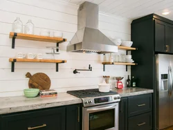 Kitchen design above the stove without a hood