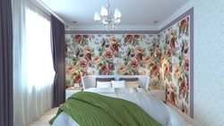 Non-woven wallpaper for the bedroom photo design