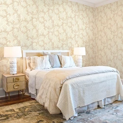 Non-woven wallpaper for the bedroom photo design