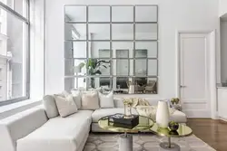 Decorative mirrors on the wall in the living room photo