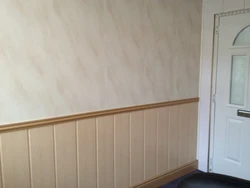 PVC panels in the hallway on the wall photo