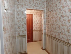 PVC panels in the hallway on the wall photo