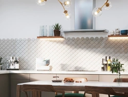 Kitchen Apron Made Of Large Tiles Design
