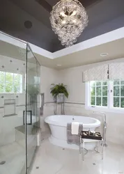Low ceiling in bathroom design