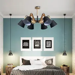 Loft style chandeliers for the bedroom photo