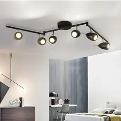 Yataq otağı fotoşəkili üçün loft üslubunda çilçıraqlar