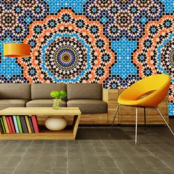 Mosaic on the wall in the living room photo