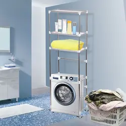 Рафьои дар ҳаммом боло акс мошини ҷомашӯӣ
