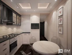 Kitchen design in an apartment panel house