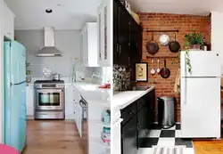 How to install a Khrushchev refrigerator in a small kitchen photo