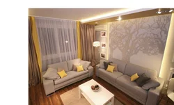 Living room bedroom design 19 sq.m.