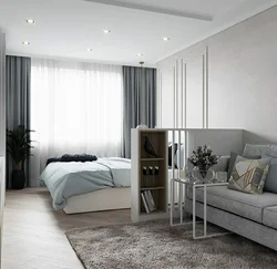 Living room bedroom design 19 sq.m.