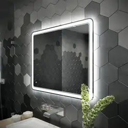 Bathroom Mirror With Lighting In The Bathroom Interior