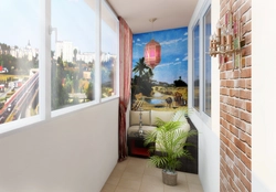 Wallpaper loggia design