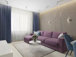 Дохили ҳуҷраи зиндагӣ lilac хокистарӣ