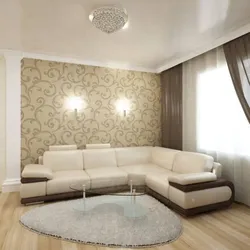 Living room in milky tones photo