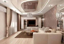 Living room in milky tones photo