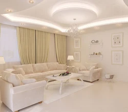 Südlü tonlarda qonaq otağı fotoşəkili