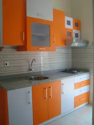 Narıncı Rəng Birləşməsində Mətbəxlər Digər Rənglərlə Fotoşəkil