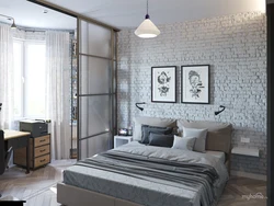 Loft bedroom design in light colors