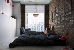 Small loft bedroom photo