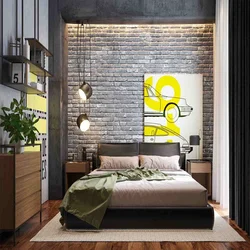 Kichkina loft yotoq xonasi fotosurati