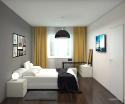 Bedroom design in Khrushchev 2-room apartment