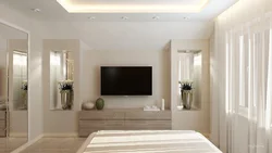 Photo Of A Bedroom And Living Room In The Same Style