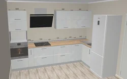 Кухня з кутняй духоўкай фота