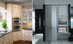 Kitchen with corner oven photo