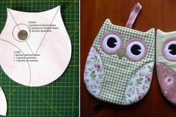 How to sew oven mitts for the kitchen, patterns with photos