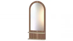 Wall mirror for hallway with shelf photo