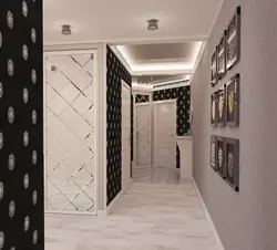 Wallpaper in the hallway in a modern style 2023 photo design