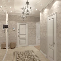 What wallpaper is in fashion now in the hallway photo