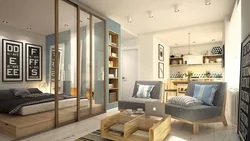 Bedroom design divided into zones