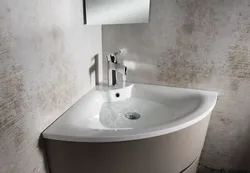 Bathroom design with corner sink