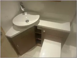 Bathroom design with corner sink