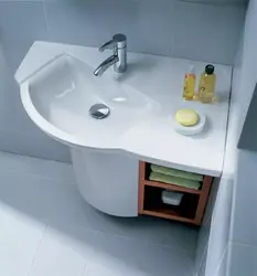 Künc lavabo ilə vanna otağı dizaynı