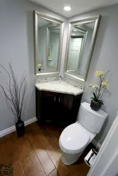 Bathroom design with corner sink