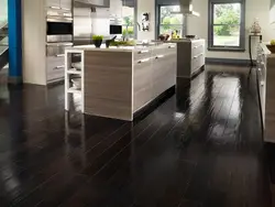 Interior wood tiles for the kitchen photo