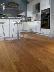 Interior wood tiles for the kitchen photo