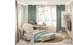 Pastel bedroom interior