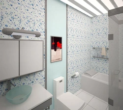 Bathtub with panels and tiles photo