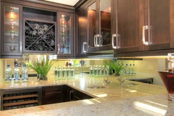 Kitchen with glass design