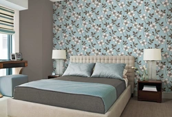 How to combine wallpaper photo in the bedroom