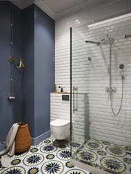 Qismən kafel hamam dizaynı