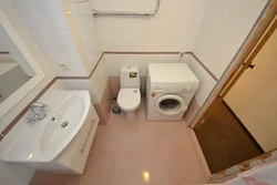 Combined bathroom in a panel house photo