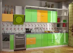 Kitchen Design Orange And Light Green