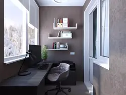 Office Design In An Apartment On The Balcony